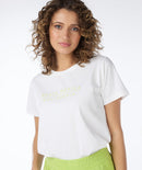 Santa Monica T-Shirt - Off White/lime