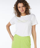 Santa Monica T-Shirt - Off White/lime