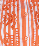 Striped Dress - Off White/cantaloupe