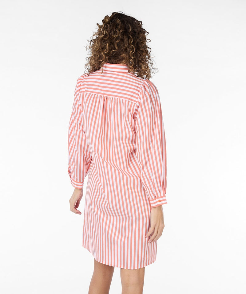 Striped Dress - Off White/cantaloupe