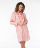 Striped Dress - Off White/cantaloupe