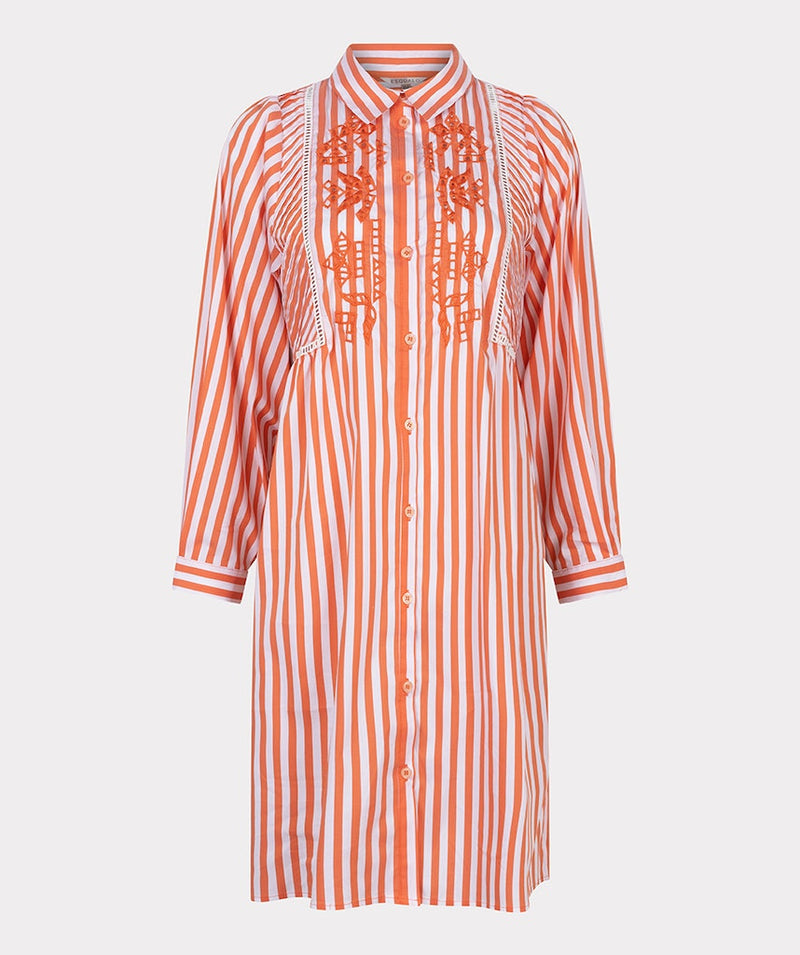 Striped Dress - Off White/cantaloupe