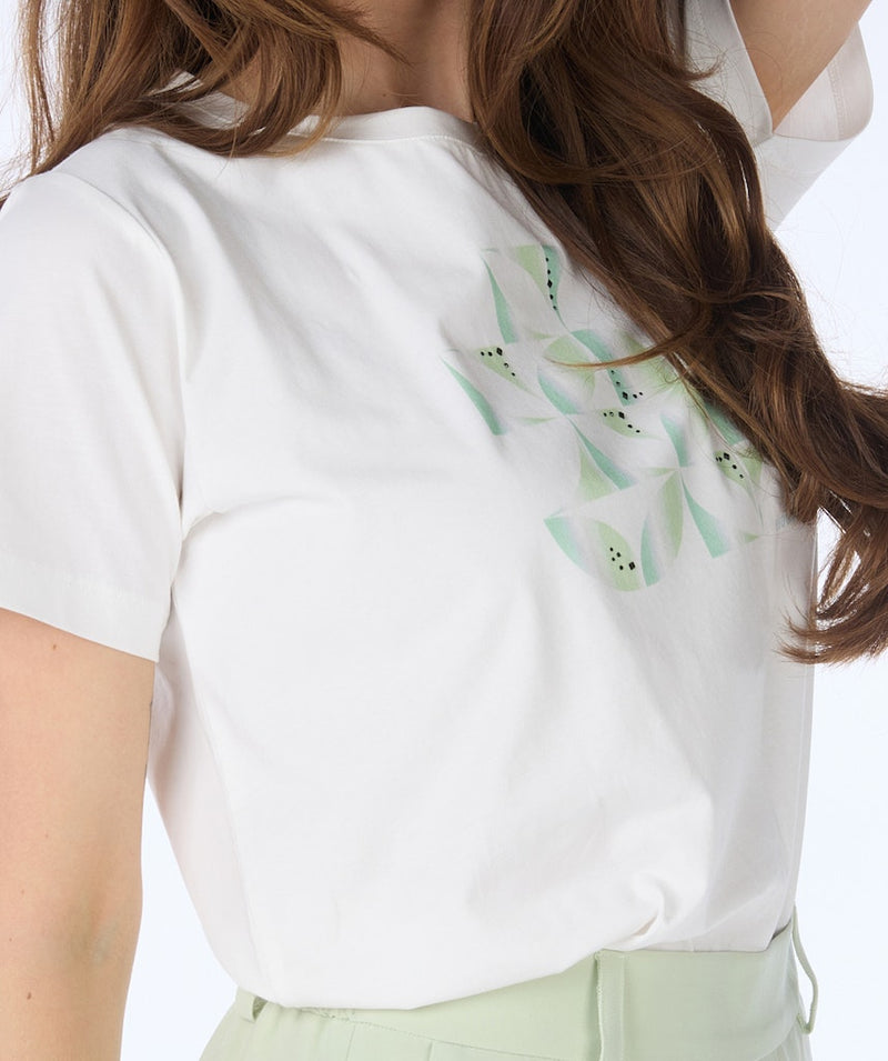 Blocks Print T-Shirt - Off White/green