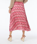 ZigZag Print Plisse Skirt - Print
