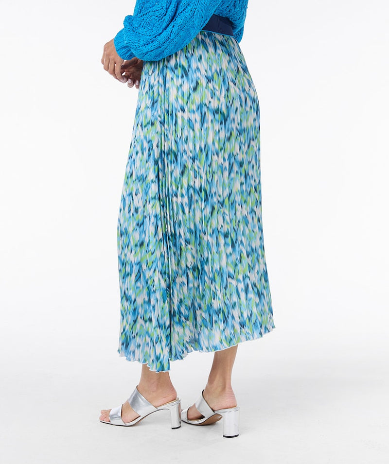 Bayside Print Plisse Skirt - Print