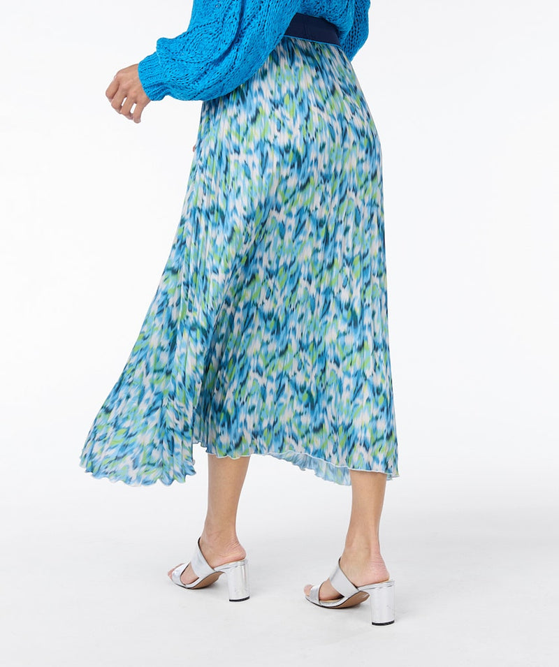 Bayside Print Plisse Skirt - Print