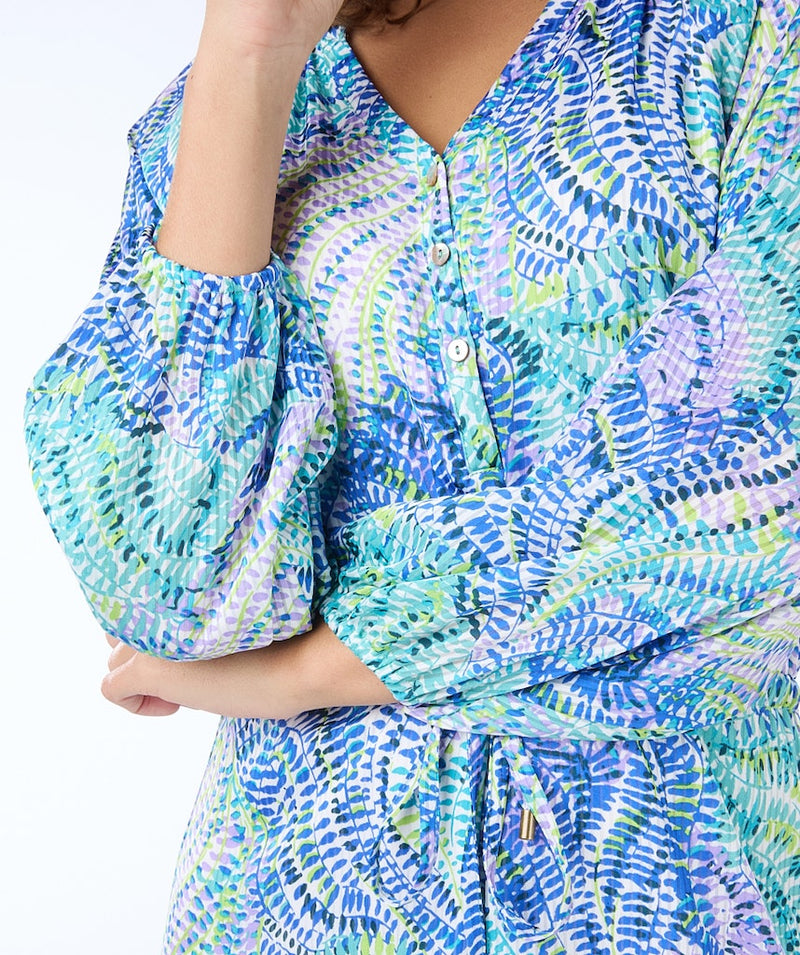 Bayside Leaves Print Dress - Print