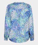 BaysideLeaves Print VNeck Blouse - Print
