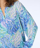 BaysideLeaves Print VNeck Blouse - Print