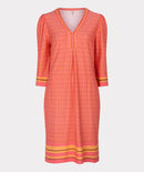 Beads V Neck Dress - Print