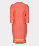 Beads V Neck Dress - Print