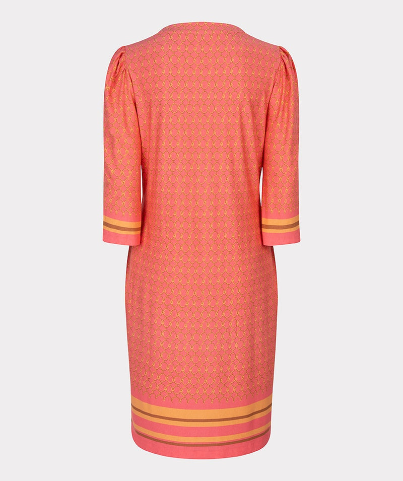 Beads V Neck Dress - Print