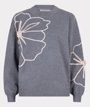 Flower Patch Jumper - Grey Melange