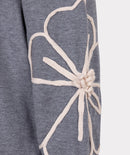 Flower Patch Jumper - Grey Melange
