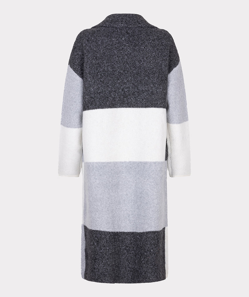 Blocks Cardigan & Scarf Set - Grey