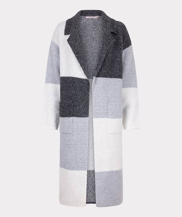 Blocks Cardigan & Scarf Set - Grey