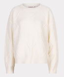Cable Square Jumper - Off White