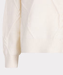 Cable Square Jumper - Off White