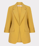 Turn Up Sleeve Blazer - Golden Olive