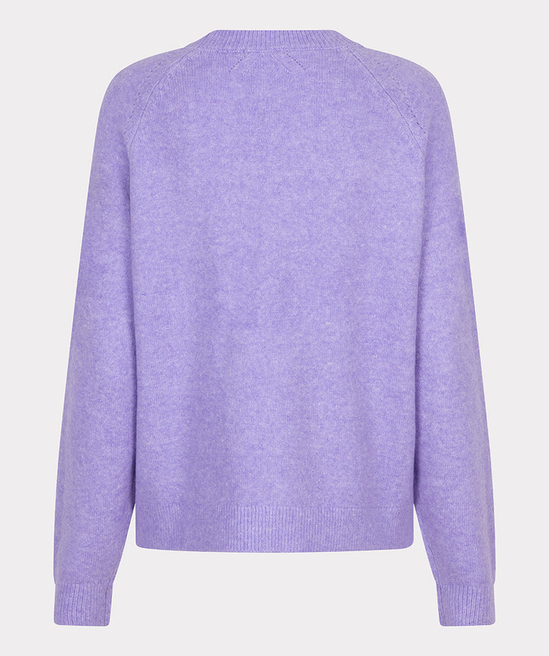 Ajour Raglan Jumper - Light Violet