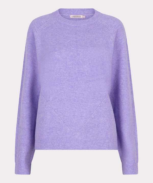 Ajour Raglan Jumper - Light Violet
