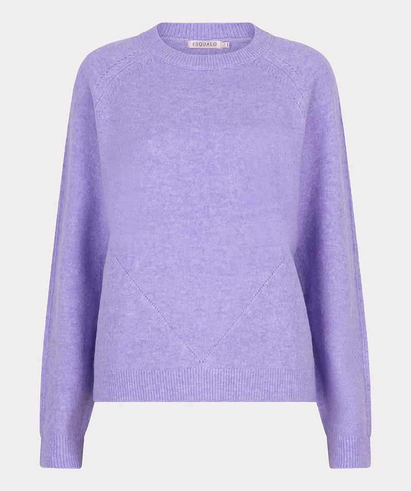 Ajour Raglan Jumper - Light Violet