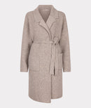 Long Tie Cardigan - Taupe Melange