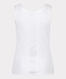 Rib Satin Vest - Off White