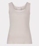 Rib Satin Vest - Sand