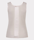 Rib Satin Vest - Sand