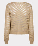 Button Lurex Cardigan - Gold