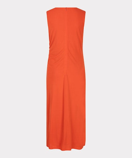 Sleeveless Long Dress - Red Orange