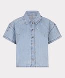 Embellished Blouse - Jeans Blue