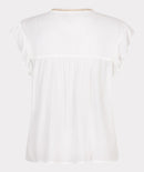 Embroidery Sleeveless Blouse - Offwhite/sand