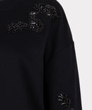 Embellished Round Neck Jumper - Black