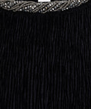 Velour Plisse Top - Black