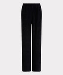 Velour Plisse Trousers - Black
