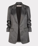 Shimmer Crinkle Blazer - Anthracite
