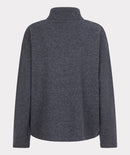 Merino Wool Turtle Neck Jumper - Dark Grey Melange