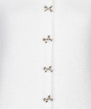 Bow Button Cardigan - Off White