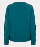 Embroidered Round Neck Jumper - Teal