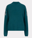 Ribbed Sequin Jumper - Teal