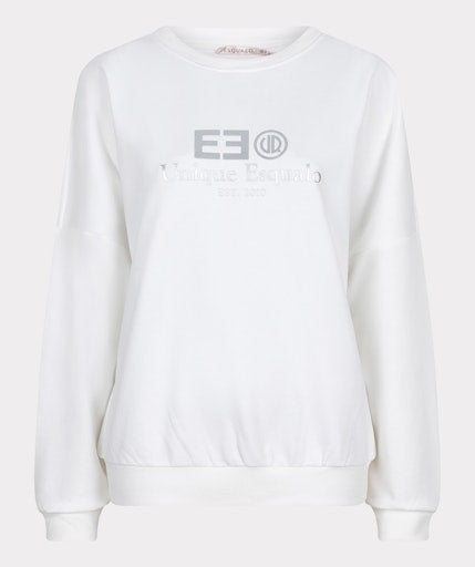 Rubber Printed Sweatshirt - Silver