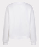 Flock Print Unique Sweatshirt - Off White