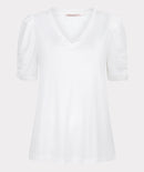 Puff Sleeve Modal T-Shirt - Off White