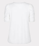 Puff Sleeve Modal T-Shirt - Off White