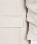 Linen Look Blazer - Sand