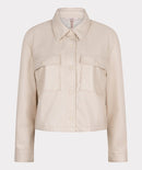 Vegan Leather Jacket - Sand