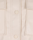 Vegan Leather Jacket - Sand