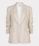 Linen Stripe Blazer - Sand